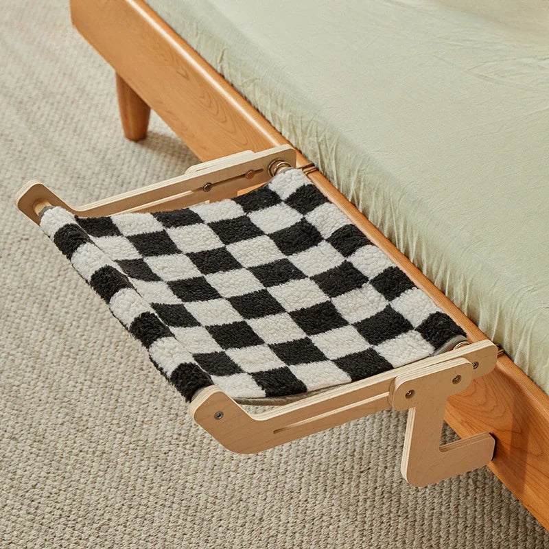 Hamac De Fenêtre En Bois Pour Chat – Perchoir Suspendu