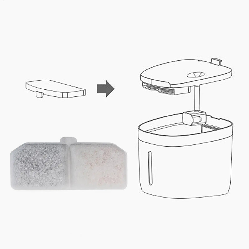 Filtres De Rechange Pour Fontaine À Chat - Pack De 4, Charbon Actif