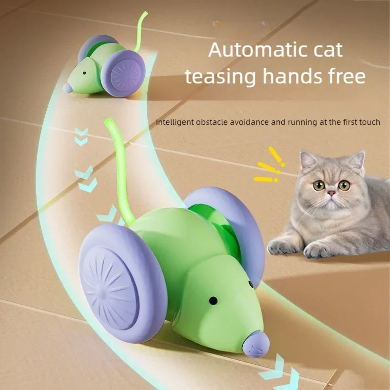Souris Électrique Intelligente Pour Chat - Évite Les Obstacles, Rechargeable