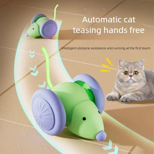 Souris Électrique Intelligente Pour Chat - Évite Les Obstacles, Rechargeable