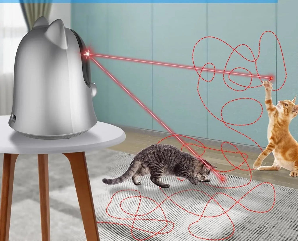 Laser automatique pour chat en action dans le salon